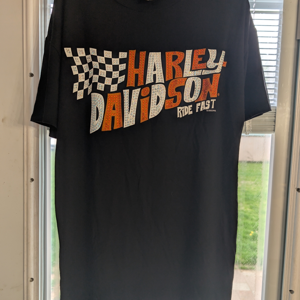 Harley-Davidson Black Racing Tee Short Sleeve